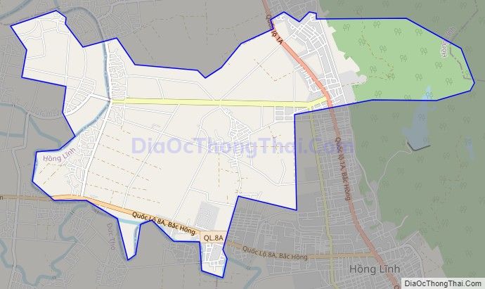 Bản đồ giao thông phường Đức Thuận, thị xã Hồng Lĩnh