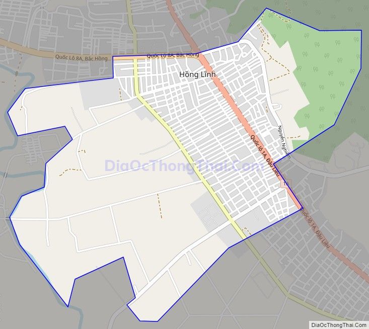 Bản đồ giao thông phường Nam Hồng, thị xã Hồng Lĩnh