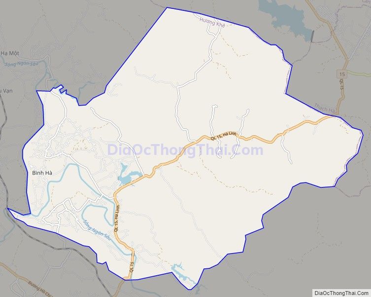 Bản đồ giao thông xã Hà Linh, huyện Hương Khê