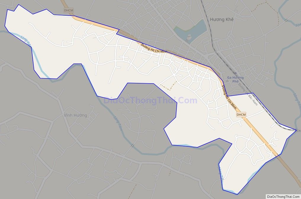 Bản đồ giao thông xã Phú Phong, huyện Hương Khê