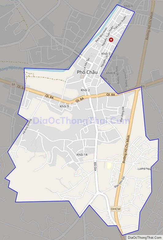 Bản đồ giao thông Thị trấn Phố Châu, huyện Hương Sơn