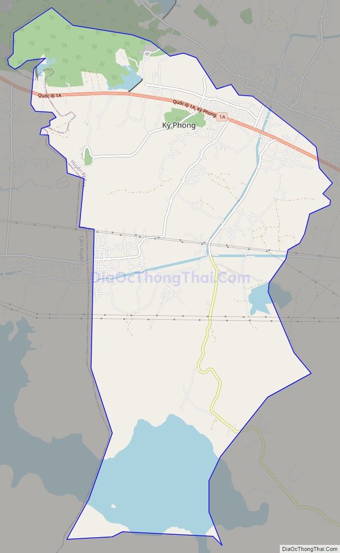 Bản đồ giao thông xã Kỳ Phong, huyện Kỳ Anh