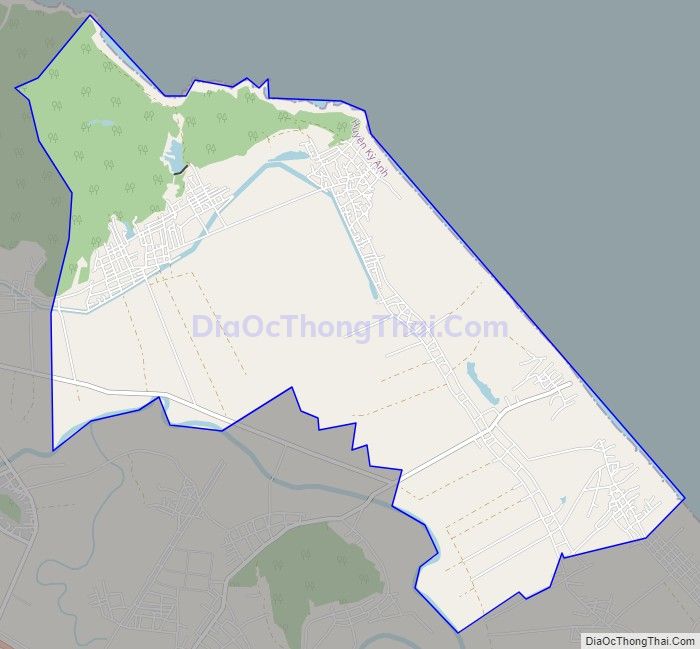 Bản đồ giao thông xã Kỳ Phú, huyện Kỳ Anh