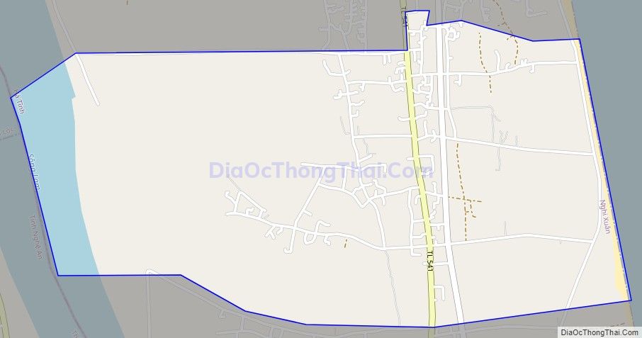Bản đồ giao thông xã Xuân Đan (cũ), huyện Nghi Xuân