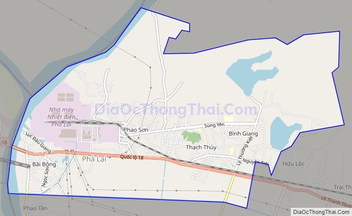 Bản đồ giao thông phường Phả Lại, thành phố Chí Linh