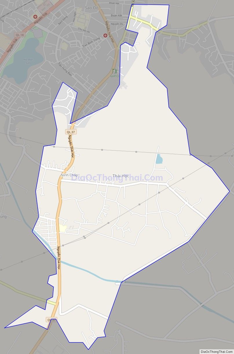 Bản đồ giao thông phường Thái Học, thành phố Chí Linh