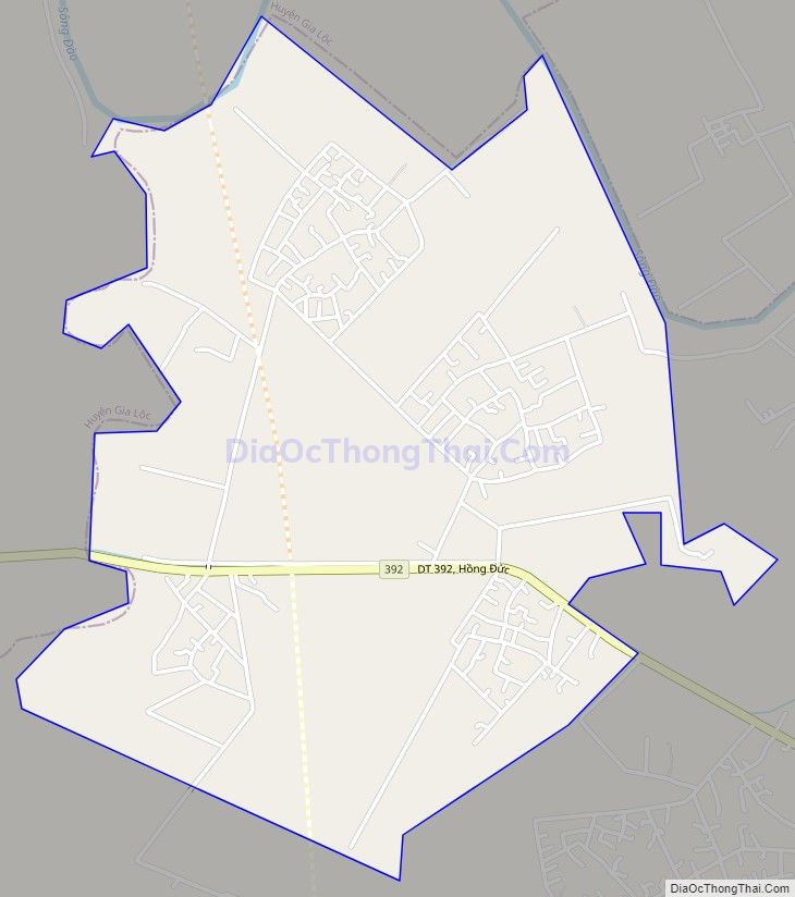 Bản đồ giao thông xã Hồng Đức, huyện Ninh Giang
