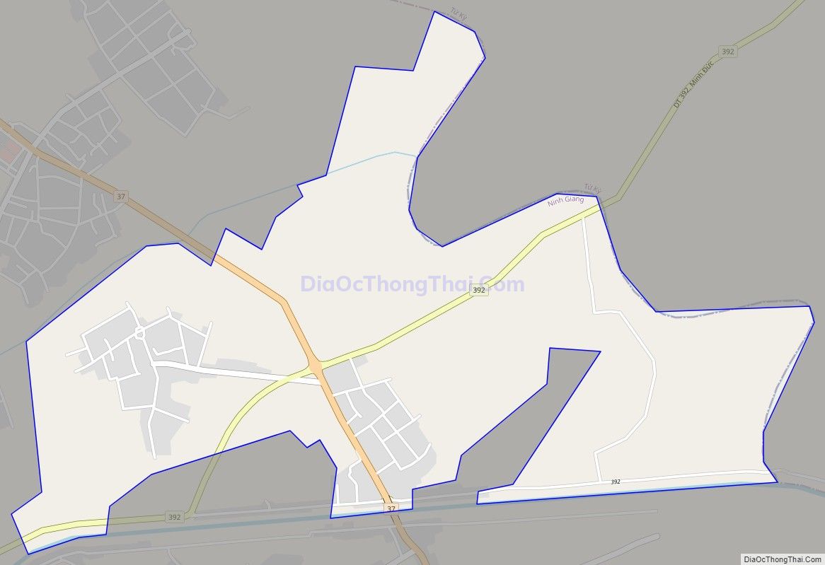 Bản đồ giao thông xã Nghĩa An, huyện Ninh Giang