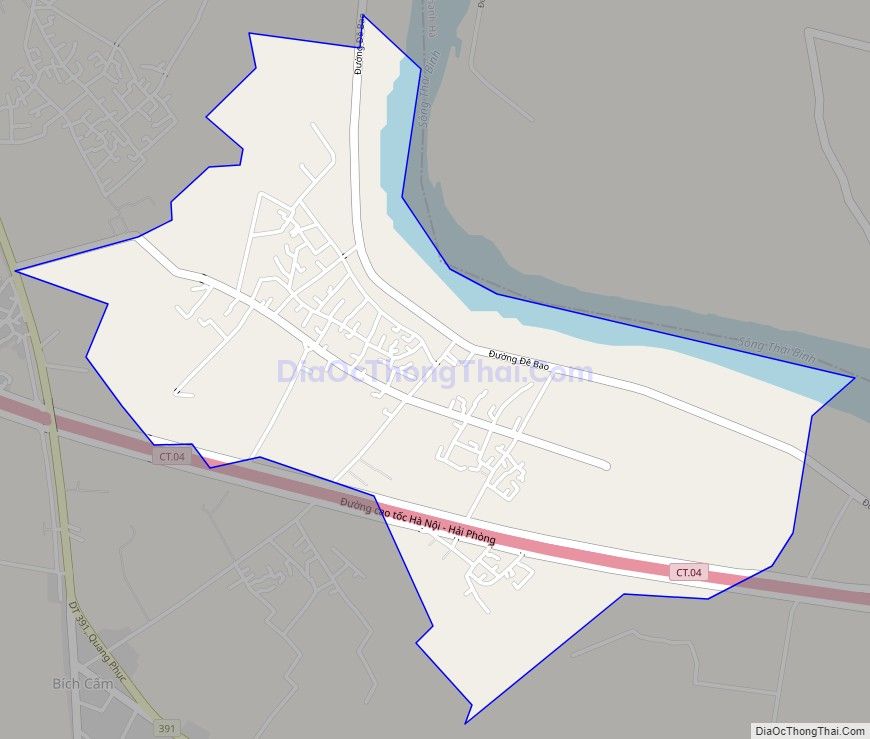 Bản đồ giao thông xã Bình Lãng, huyện Tứ Kỳ