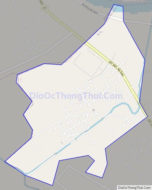 Bản đồ giao thông xã Kỳ Sơn (cũ), huyện Tứ Kỳ