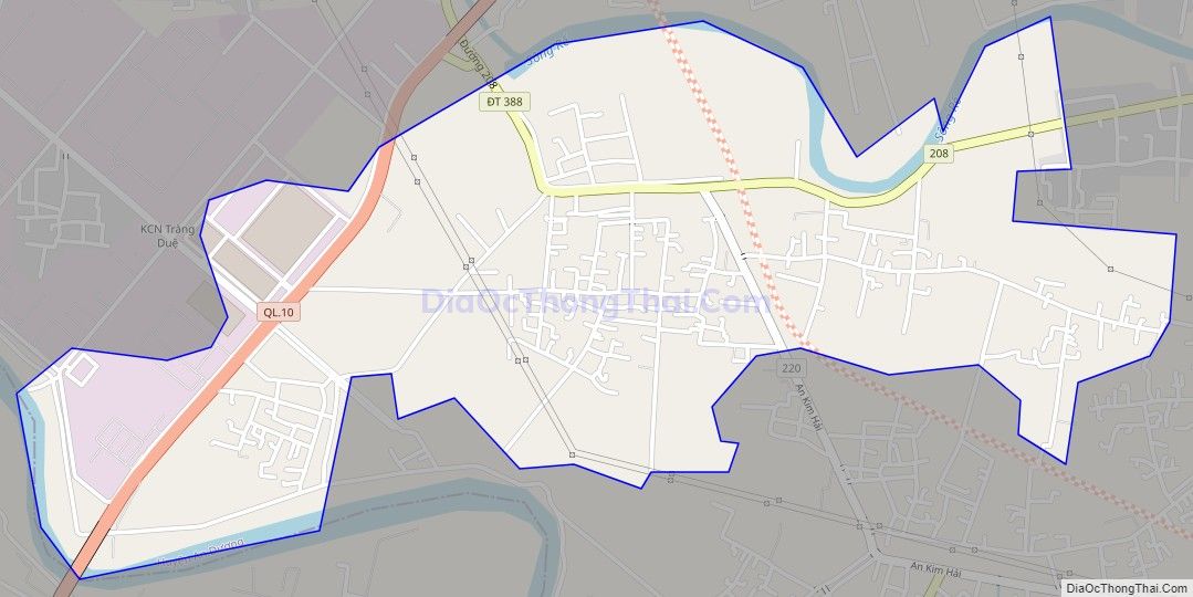 Bản đồ giao thông xã Lê Lợi, huyện An Dương