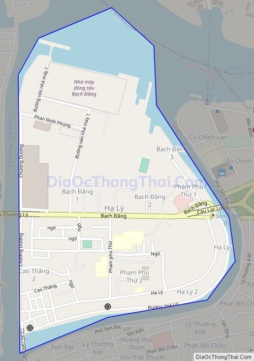 Bản đồ giao thông phường Hạ Lý, quận Hồng Bàng