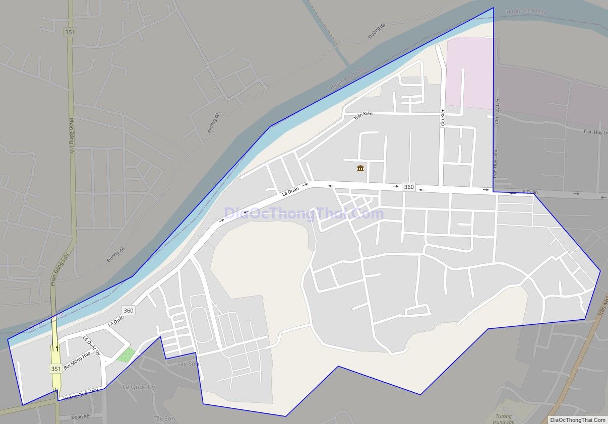 Bản đồ giao thông phường Bắc Sơn, quận Kiến An