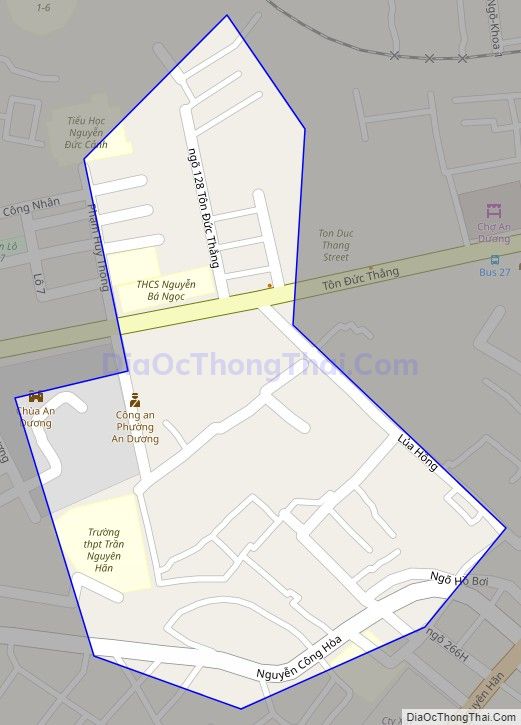 Bản đồ giao thông phường An Dương, quận Lê Chân