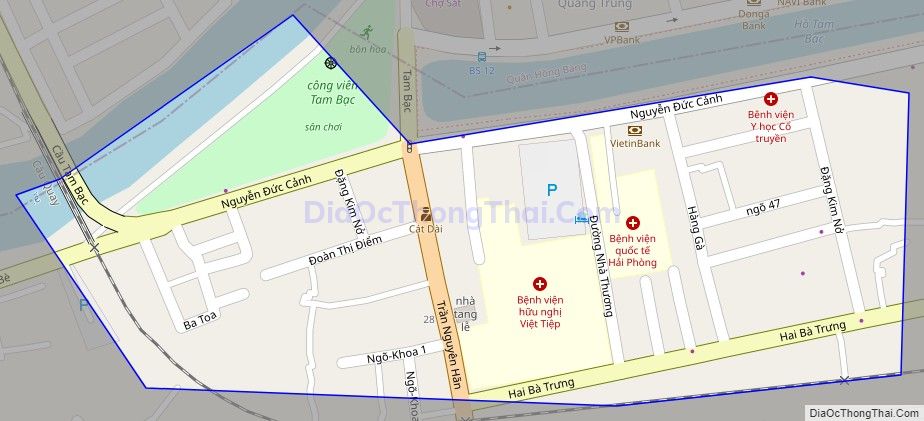 Bản đồ giao thông phường Cát Dài, quận Lê Chân