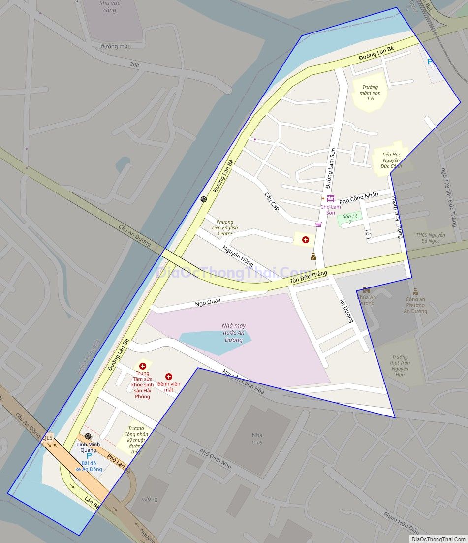 Bản đồ giao thông phường Lam Sơn, quận Lê Chân