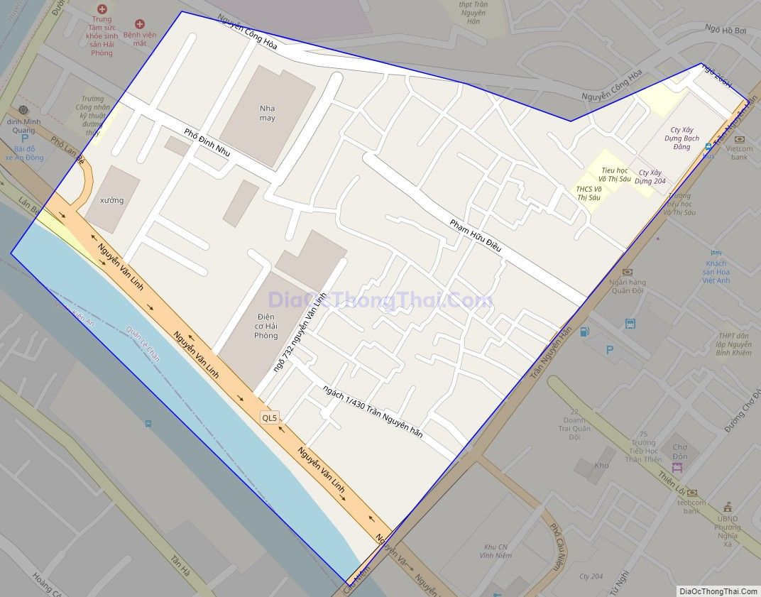 Bản đồ giao thông phường Niệm Nghĩa, quận Lê Chân
