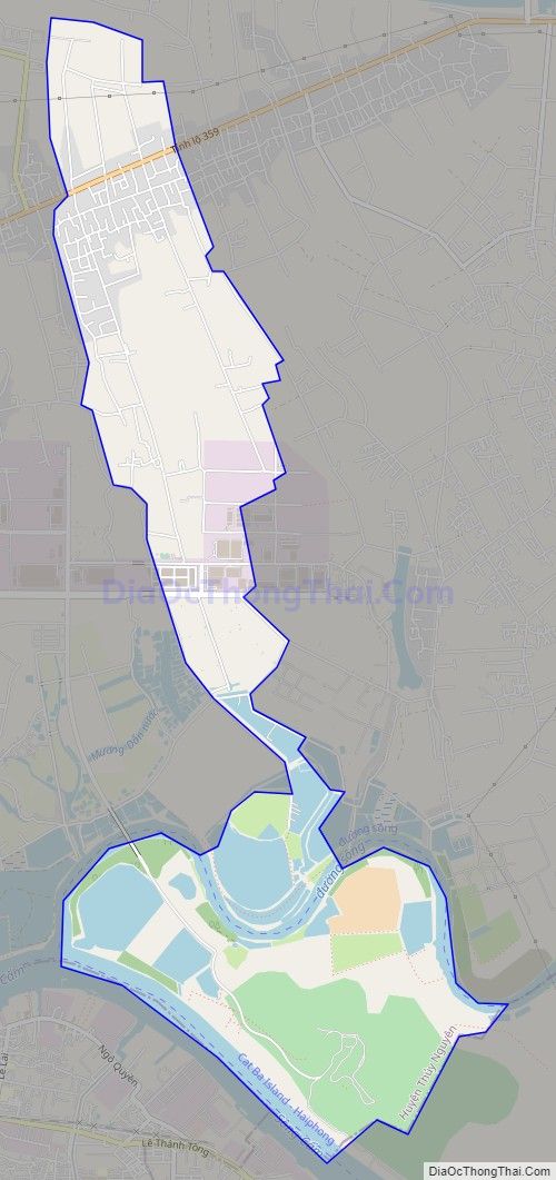 Bản đồ giao thông xã Thủy Triều, huyện Thủy Nguyên