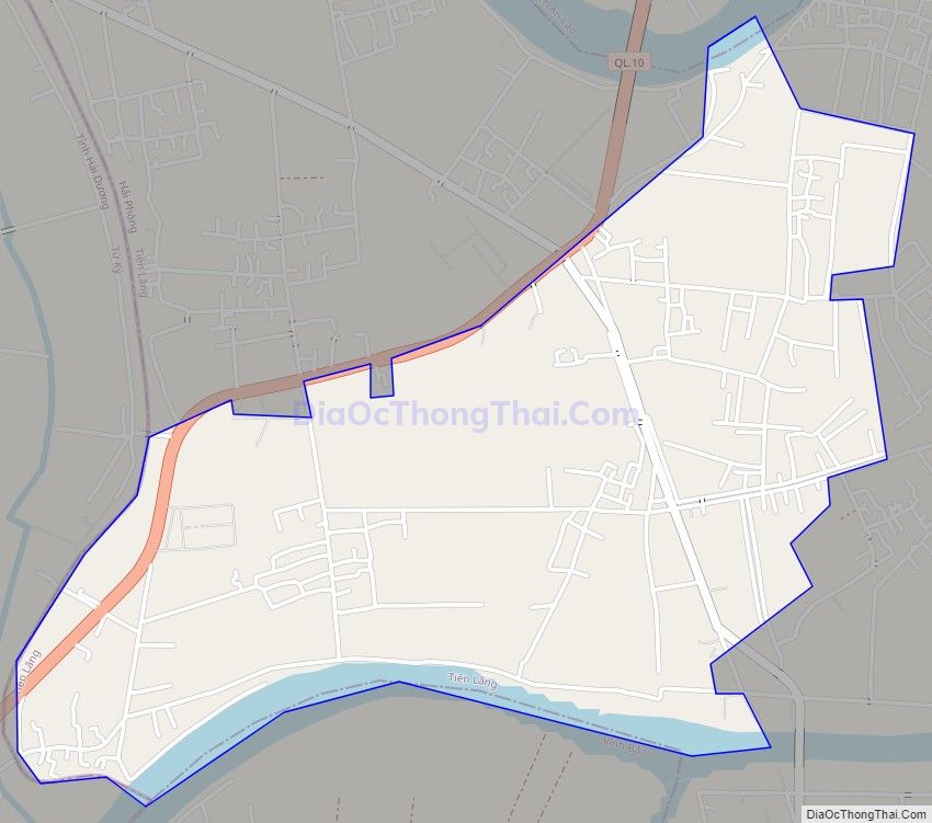 Bản đồ giao thông xã Tiên Cường, huyện Tiên Lãng