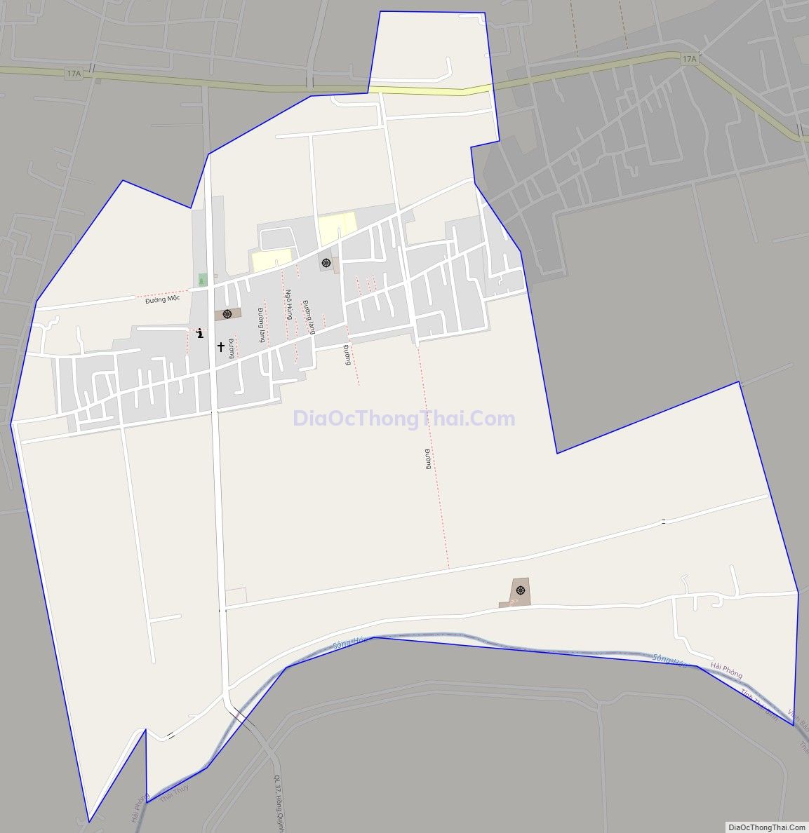 Bản đồ giao thông xã Cổ Am, huyện Vĩnh Bảo