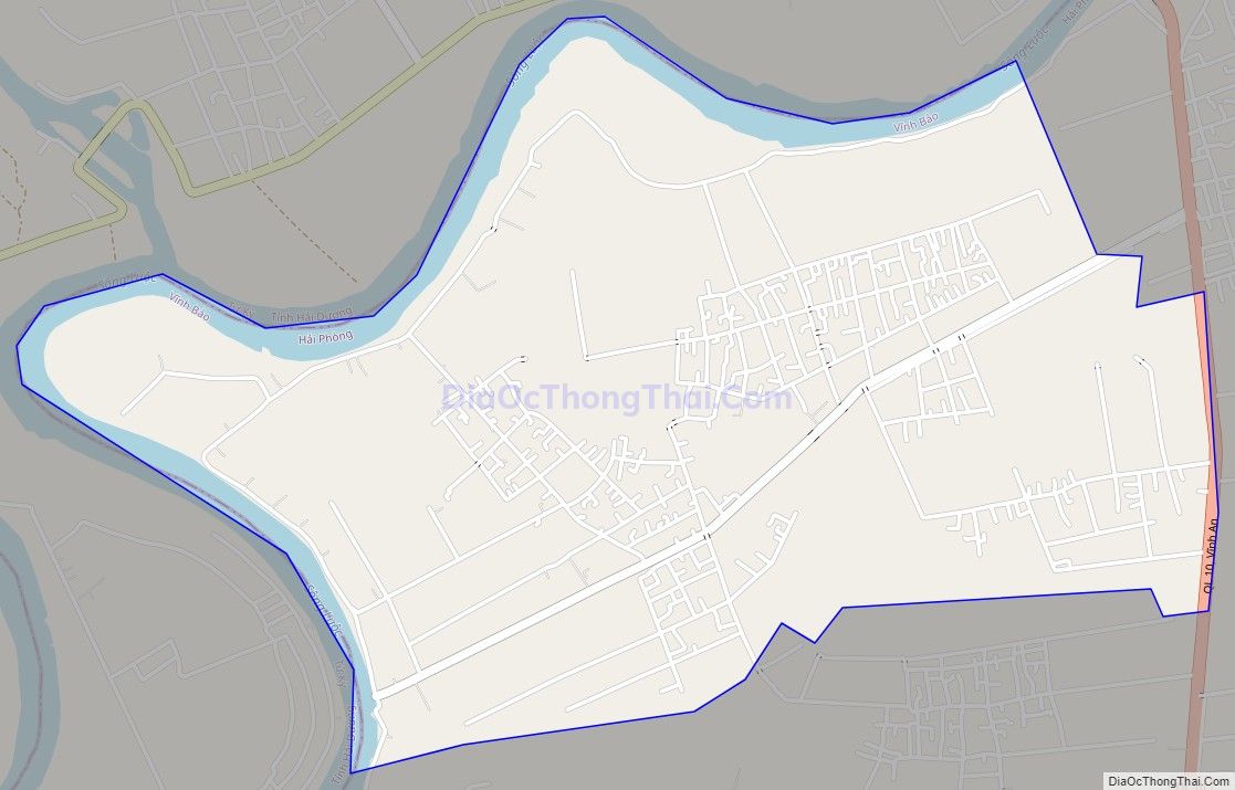 Bản đồ giao thông xã Dũng Tiến, huyện Vĩnh Bảo