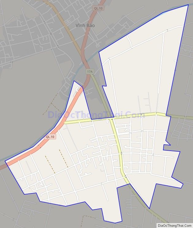 Bản đồ giao thông xã Nhân Hòa, huyện Vĩnh Bảo