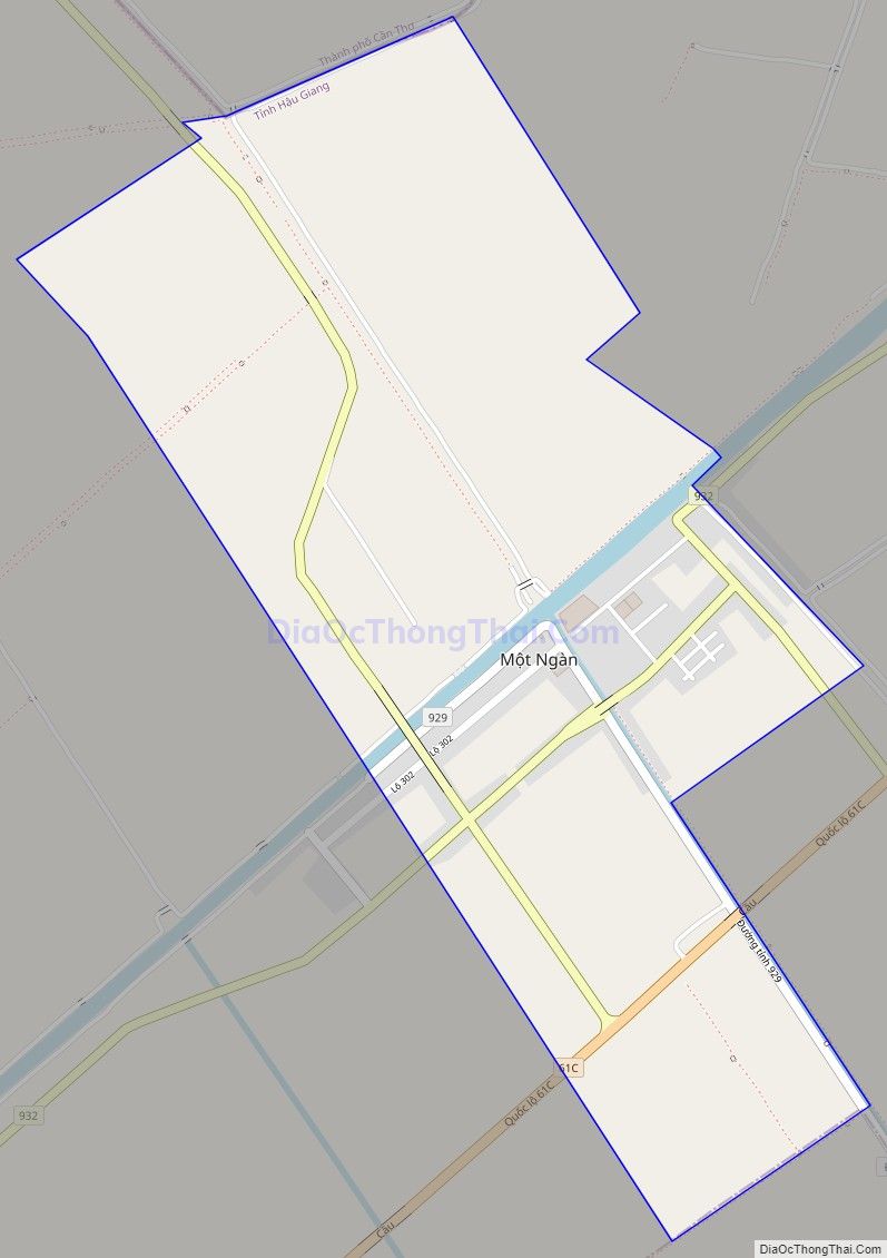 Bản đồ giao thông Thị trấn Một Ngàn, huyện Châu Thành A