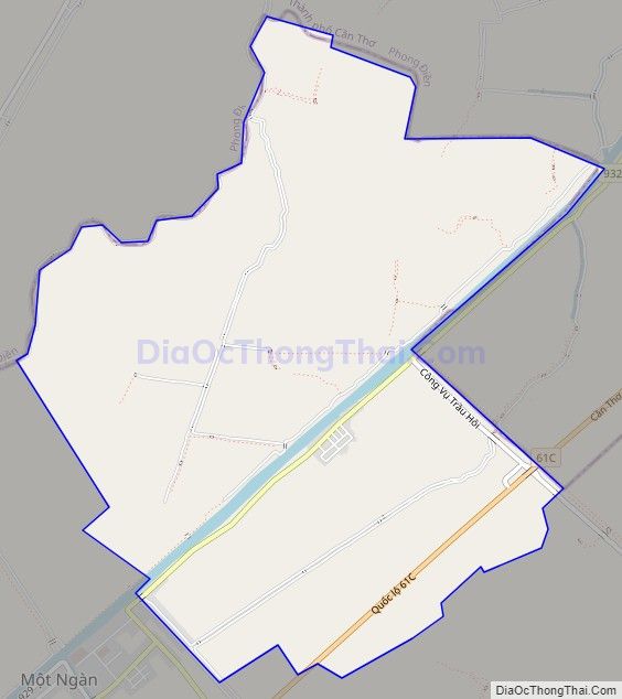 Bản đồ giao thông xã Nhơn Nghĩa A, huyện Châu Thành A