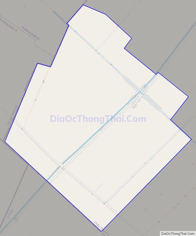Bản đồ giao thông xã Trường Long Tây, huyện Châu Thành A