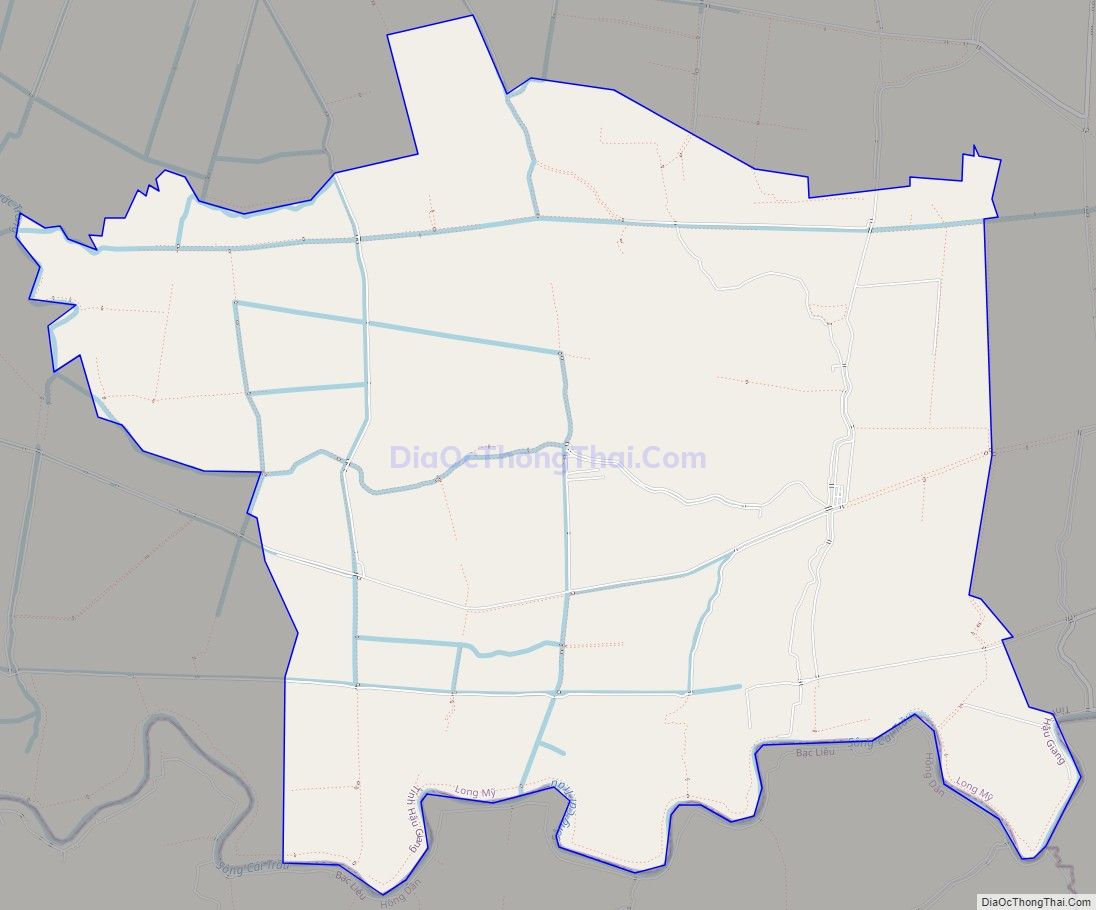Bản đồ giao thông xã Xà Phiên, huyện Long Mỹ