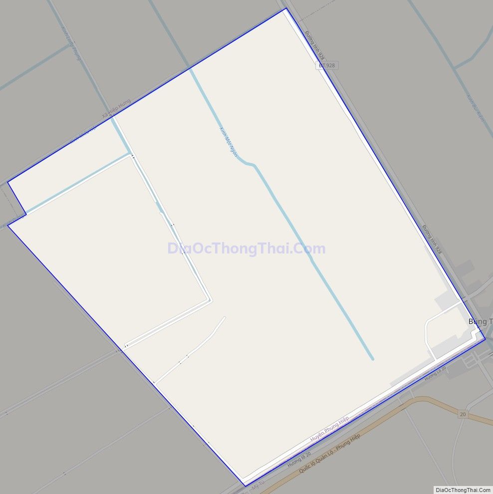 Bản đồ giao thông Thị trấn Búng Tàu, huyện Phụng Hiệp
