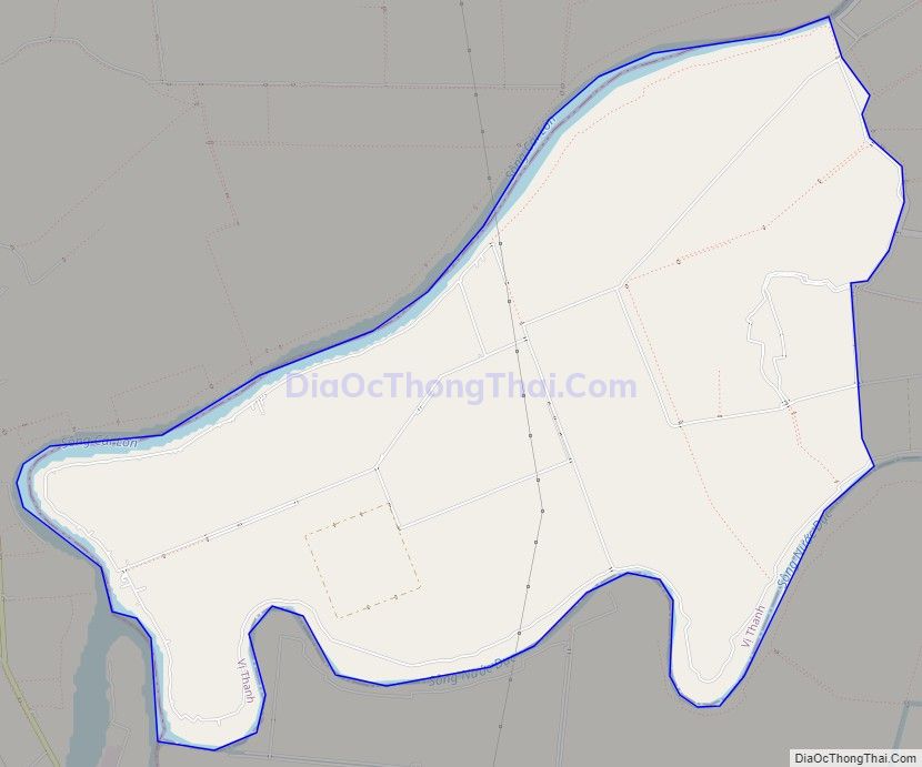 Bản đồ giao thông xã Hỏa Tiến, thành phố Vị Thanh