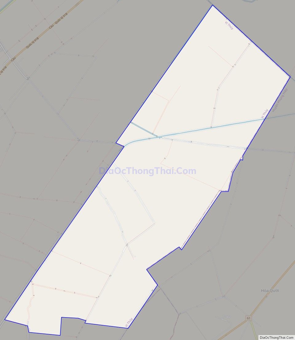 Bản đồ giao thông xã Vĩnh Tường, huyện Vị Thủy
