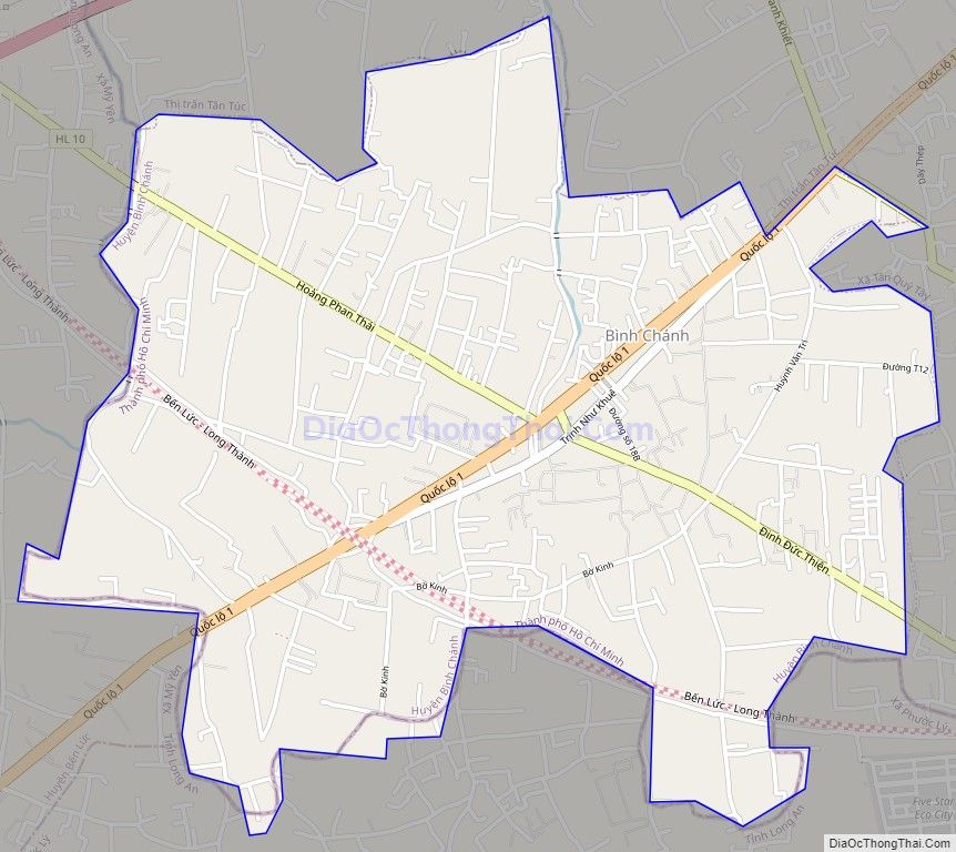 Bản đồ giao thông xã Bình Chánh, huyện Bình Chánh