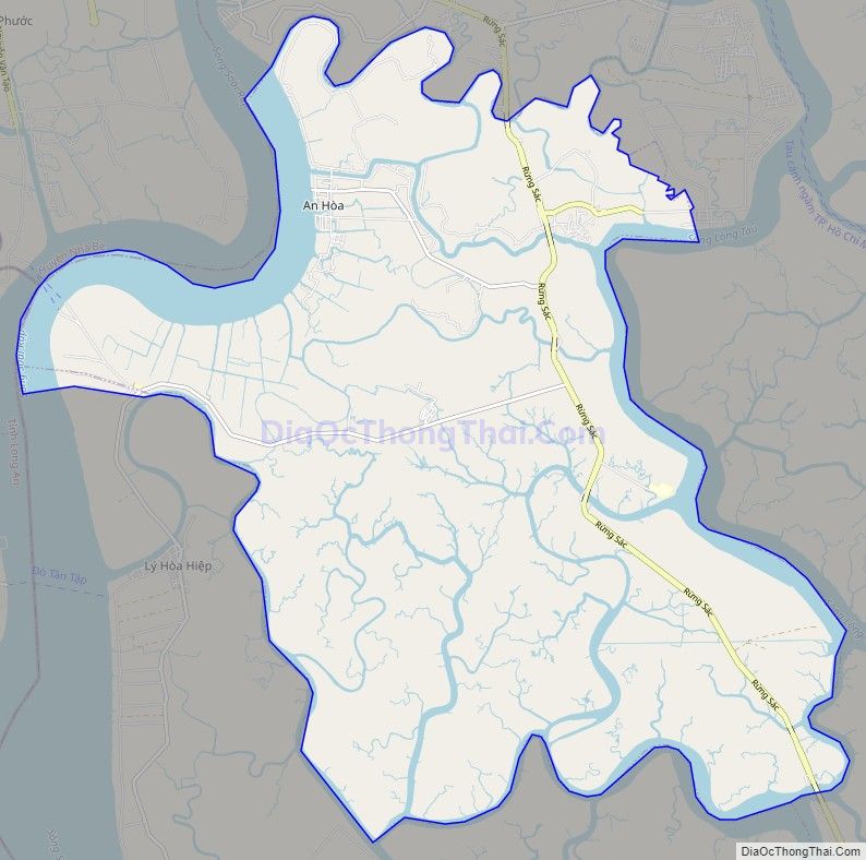 Bản đồ giao thông xã An Thới Đông, huyện Cần Giờ
