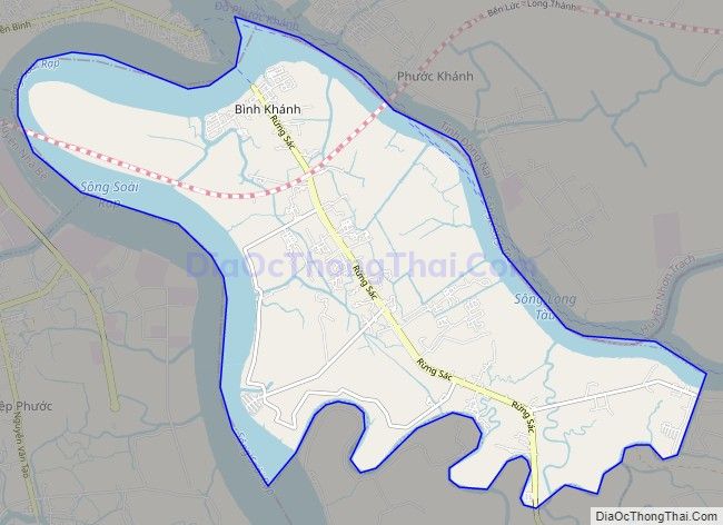 Bản đồ giao thông xã Bình Khánh, huyện Cần Giờ