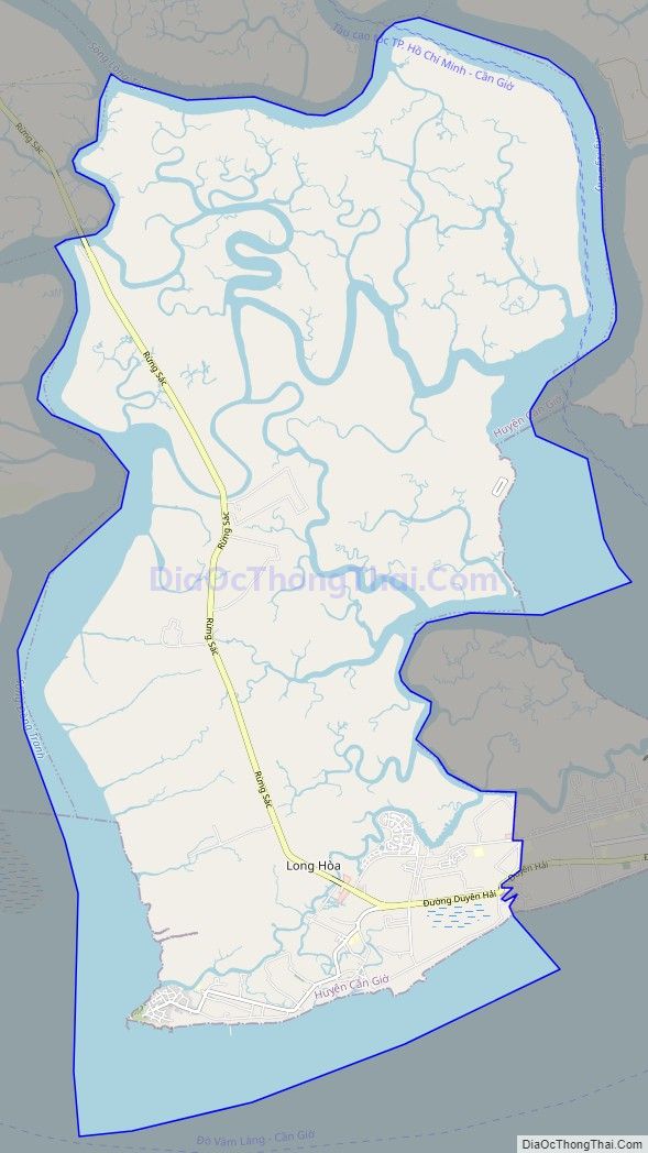 Bản đồ giao thông xã Long Hòa, huyện Cần Giờ
