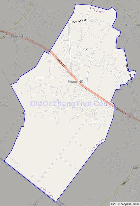 Bản đồ giao thông xã Phước Hiệp, huyện Củ Chi