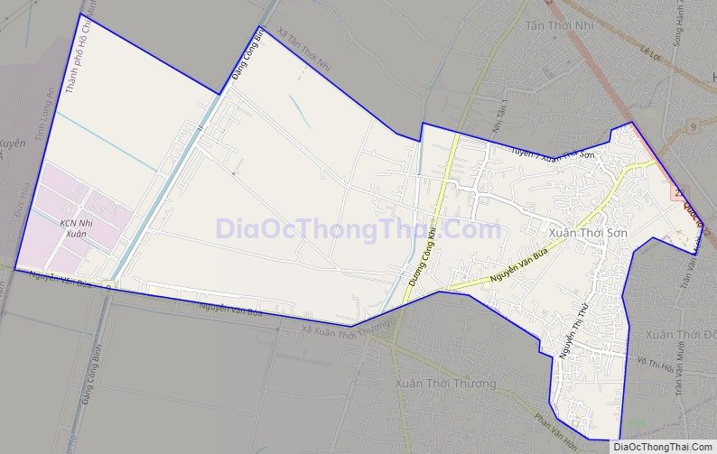 Bản đồ giao thông xã Xuân Thới Sơn, huyện Hóc Môn