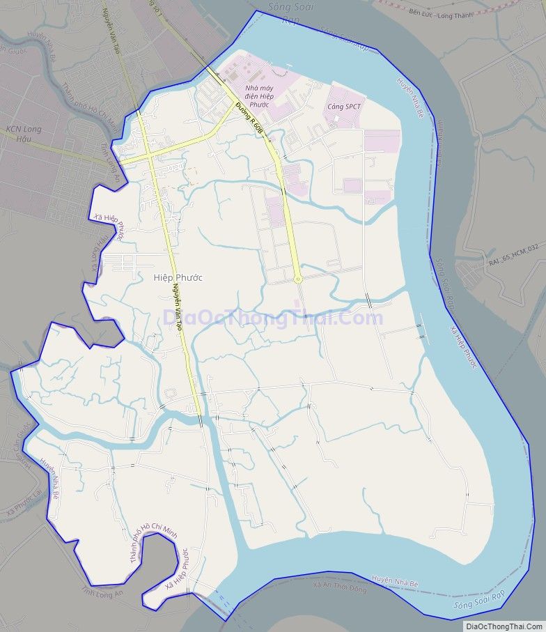 Bản đồ giao thông xã Hiệp Phước, huyện Nhà Bè