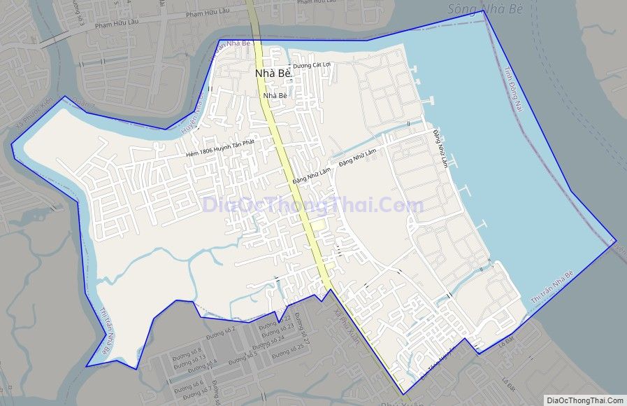 Bản đồ giao thông Thị trấn Nhà Bè, huyện Nhà Bè