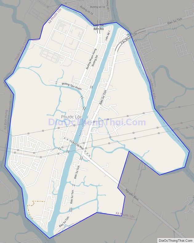 Bản đồ giao thông xã Phước Lộc, huyện Nhà Bè
