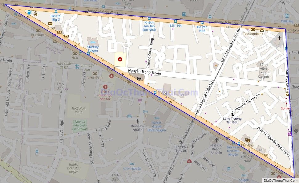 Bản đồ giao thông Phường 8, quận Phú Nhuận