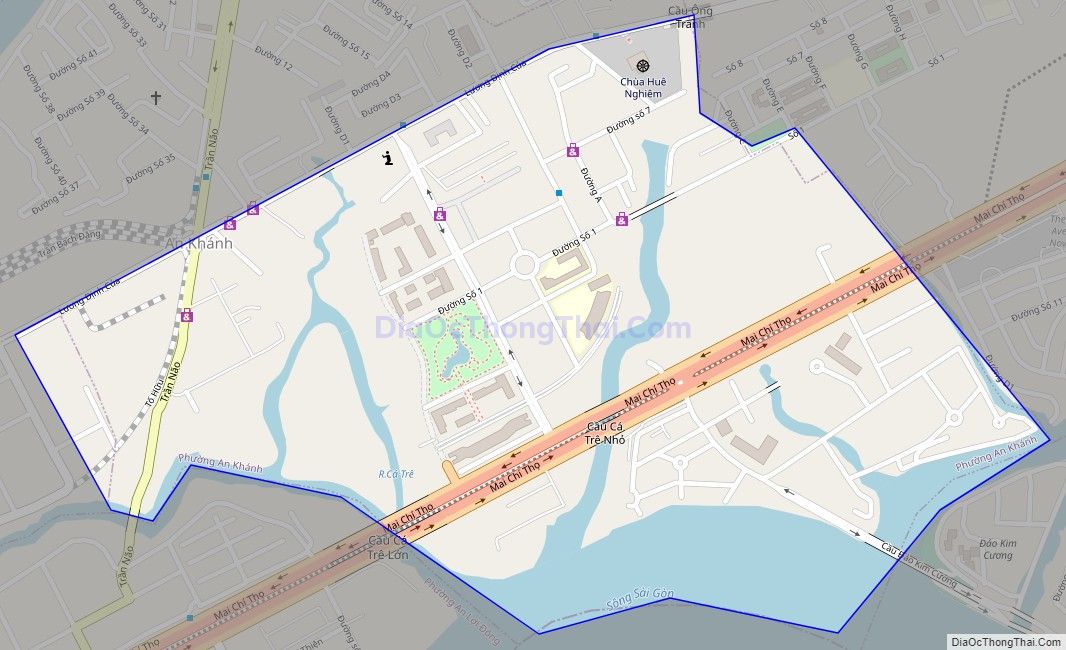 Bản đồ giao thông phường Bình Khánh (cũ), Quận 2