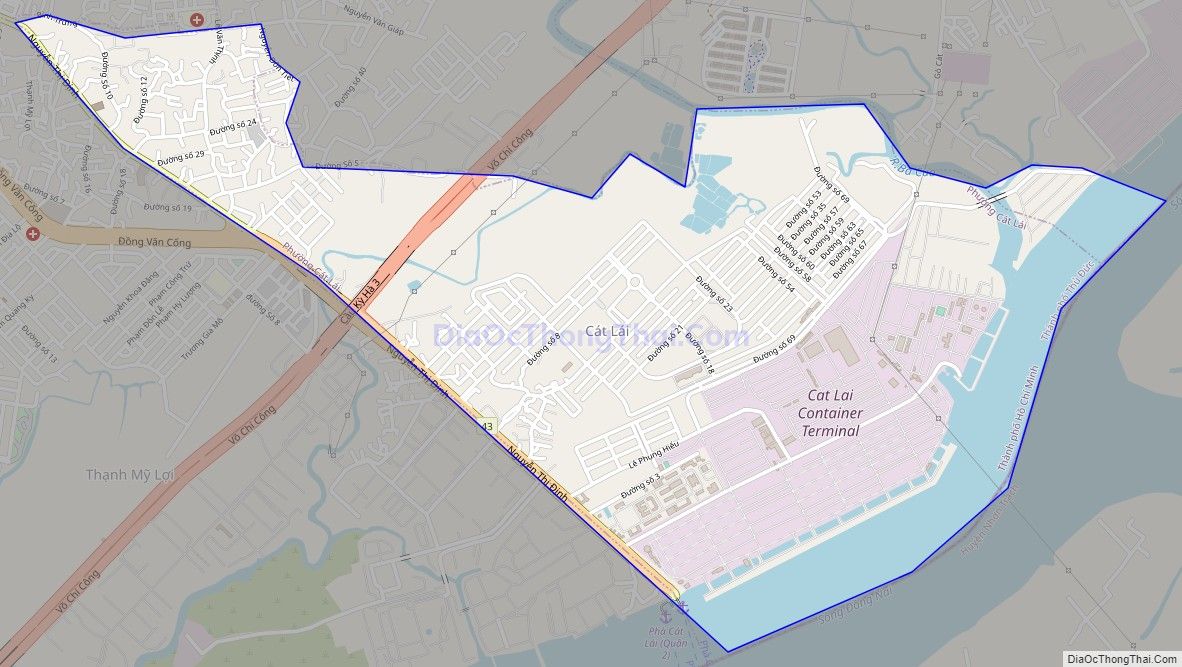Bản đồ giao thông phường Cát Lái, thành phố Thủ Đức