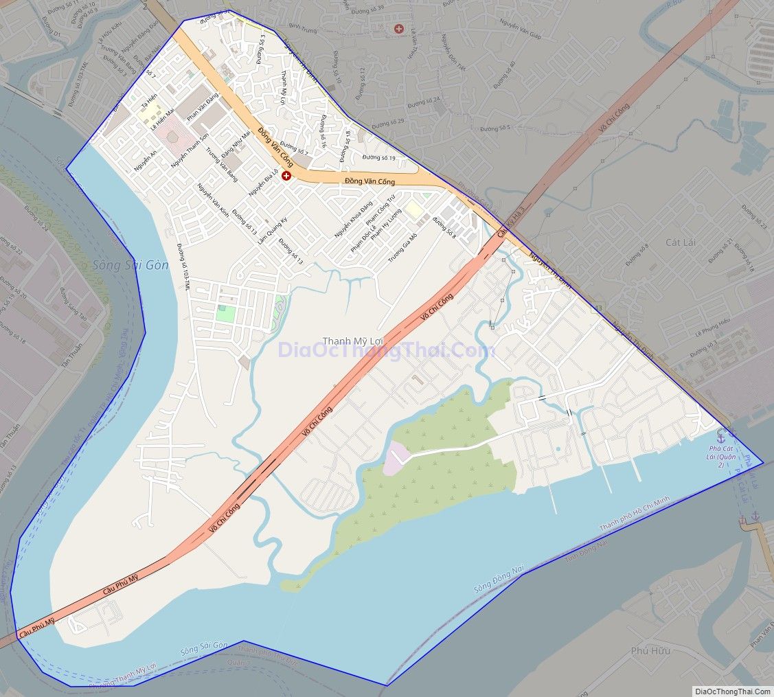 Bản đồ giao thông phường Thạnh Mỹ Lợi, thành phố Thủ Đức