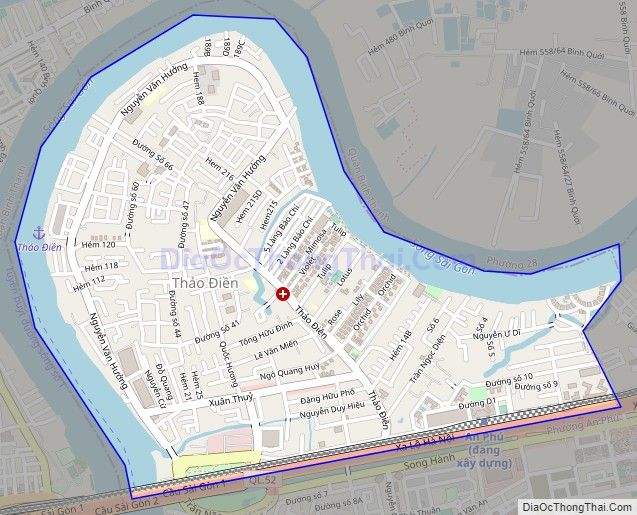 Bản đồ giao thông phường Thảo Điền, thành phố Thủ Đức