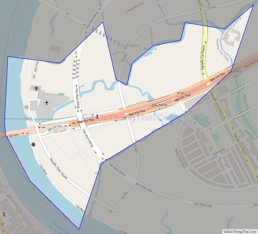 Bản đồ giao thông phường Thủ Thiêm (cũ), Quận 2