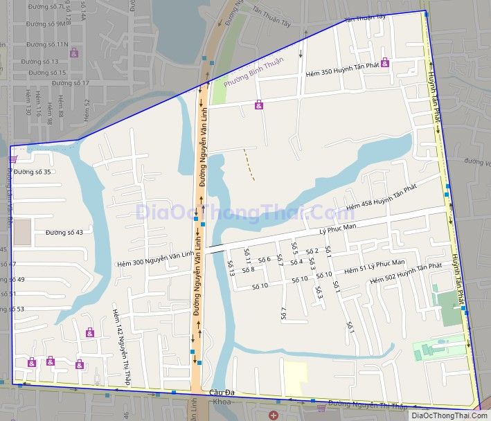 Bản đồ giao thông phường Bình Thuận, Quận 7
