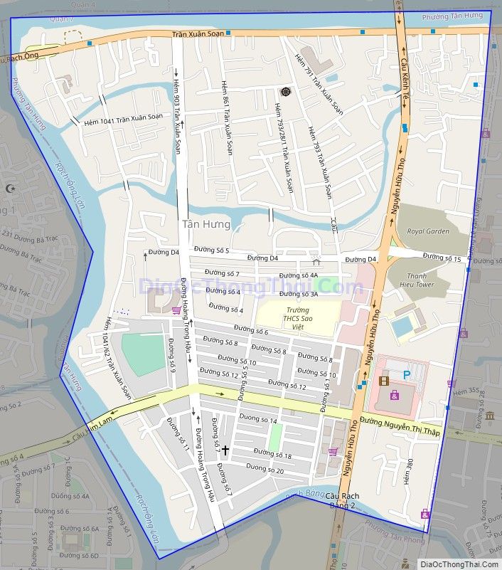 Bản đồ giao thông phường Tân Hưng, Quận 7